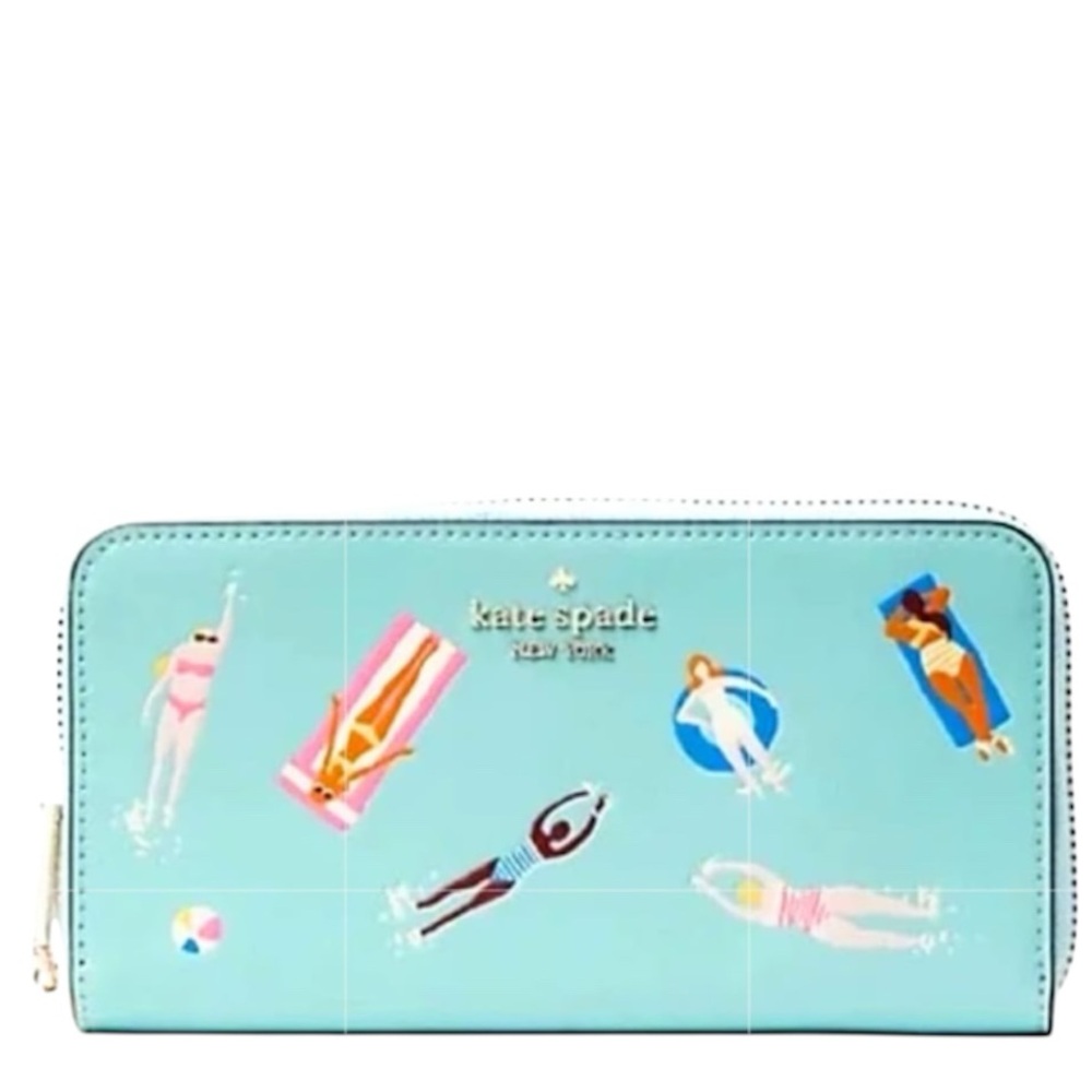 Kate Spade Poolside Splash Zip up Wallet